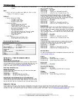 Preview for 2 page of Toshiba L25-S1215 Specifications