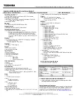 Preview for 1 page of Toshiba L300D-ST3503 Specifications