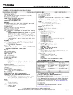 Toshiba L305-S5907 - Satellite - Pentium Dual Core 2 GHz Specifications preview