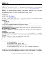 Preview for 2 page of Toshiba L305-S5907 - Satellite - Pentium Dual Core 2 GHz Specifications