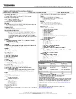 Preview for 1 page of Toshiba L305-S5919 - Satellite - C 585 Specifications