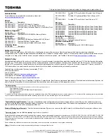 Preview for 2 page of Toshiba L305-S5956 Specifications