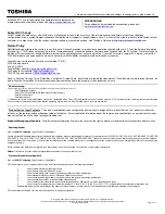 Preview for 2 page of Toshiba L305D-S5881 - Satellite - Turion X2 2 GHz Specifications