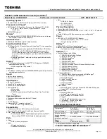 Preview for 1 page of Toshiba L305D-S5927 Specifications