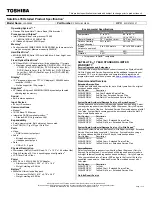 Preview for 1 page of Toshiba L35-S2366 Specifications