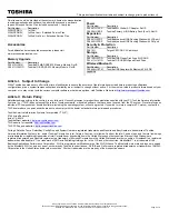 Preview for 2 page of Toshiba L35-S2366 Specifications