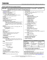 Toshiba L500D-ST55X1 Specifications preview