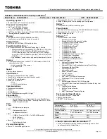 Toshiba L505-GS5035 Specifications preview