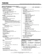 Toshiba L505D-ES5024 Specifications preview