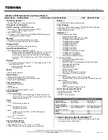 Toshiba L505D-ES5027 Specifications preview