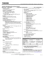 Preview for 1 page of Toshiba L505D-LS5007 Specifications