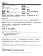 Preview for 2 page of Toshiba L505D-S5996 Specifications