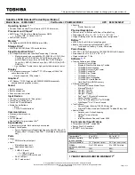 Preview for 1 page of Toshiba L505D-S6947 Specifications