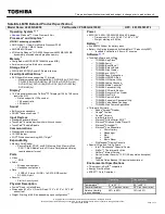 Preview for 1 page of Toshiba L645D-S4050 Specifications