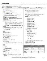 Preview for 1 page of Toshiba L645D-S4056 Specifications