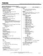 Preview for 1 page of Toshiba L645D-S4100 Specifications