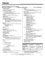 Preview for 1 page of Toshiba L655-S5061 Specifications