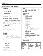 Preview for 1 page of Toshiba L655-S5065 Specifications