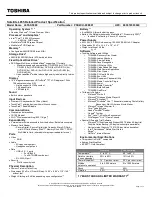 Preview for 1 page of Toshiba L655-S5069 Specifications