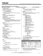 Toshiba L655-S5117 Specifications preview