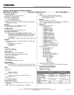 Preview for 1 page of Toshiba L655-S5150 Specifications