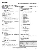 Toshiba L655-S5153 Specifications preview