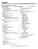 Toshiba L655-S5163 Specifications preview