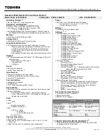 Предварительный просмотр 1 страницы Toshiba L655D-S5076 Specifications