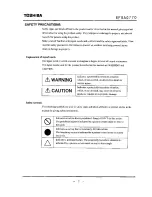 Preview for 3 page of Toshiba LF434 Instruction Manual