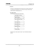 Preview for 61 page of Toshiba LF434 Instruction Manual