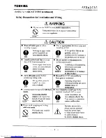 Preview for 4 page of Toshiba LF502 Instruction Manual