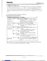 Preview for 54 page of Toshiba LF502 Instruction Manual