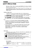 Preview for 3 page of Toshiba LF600F Instruction Manual