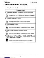 Preview for 4 page of Toshiba LF600F Instruction Manual