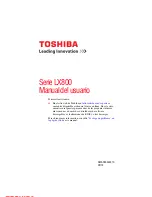 Preview for 1 page of Toshiba LX800 Serie (Spanish) Manual Del Usuario