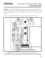 Toshiba M.2 2242 PCIe NVMe Quick Start Manuals предпросмотр