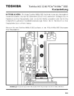 Предварительный просмотр 9 страницы Toshiba M.2 2242 PCIe NVMe Quick Start Manuals