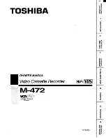 Toshiba M-472 Owner'S Manual preview