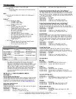 Preview for 2 page of Toshiba M105-S1041 Specifications