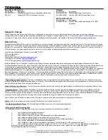 Preview for 3 page of Toshiba M105-S3011 Specifications