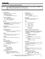 Preview for 1 page of Toshiba M115-S1064 Specifications