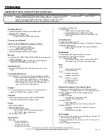 Toshiba M115-S3094 Specifications preview