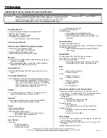 Preview for 1 page of Toshiba M115-S3104 Specifications