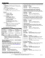 Preview for 2 page of Toshiba M115-S3104 Specifications