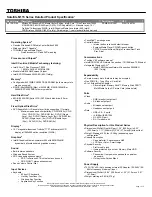 Toshiba M115-S3154 Specifications preview