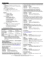 Preview for 2 page of Toshiba M115-S3154 Specifications