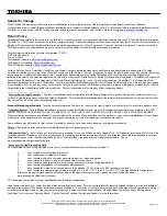 Preview for 3 page of Toshiba M115-S3154 Specifications