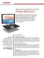 Preview for 1 page of Toshiba M200 - Portege - Pentium M 1.5 GHz Specification Sheet