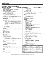 Preview for 1 page of Toshiba M205-S4804 Specifications