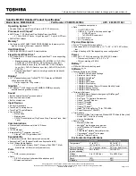 Preview for 1 page of Toshiba M305D-S4828 Specifications